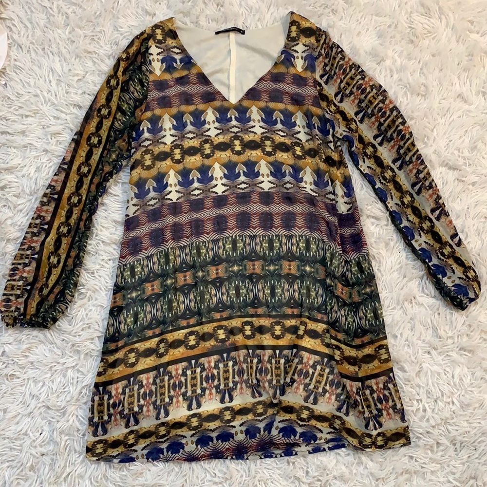 Boho long-sleeved dress